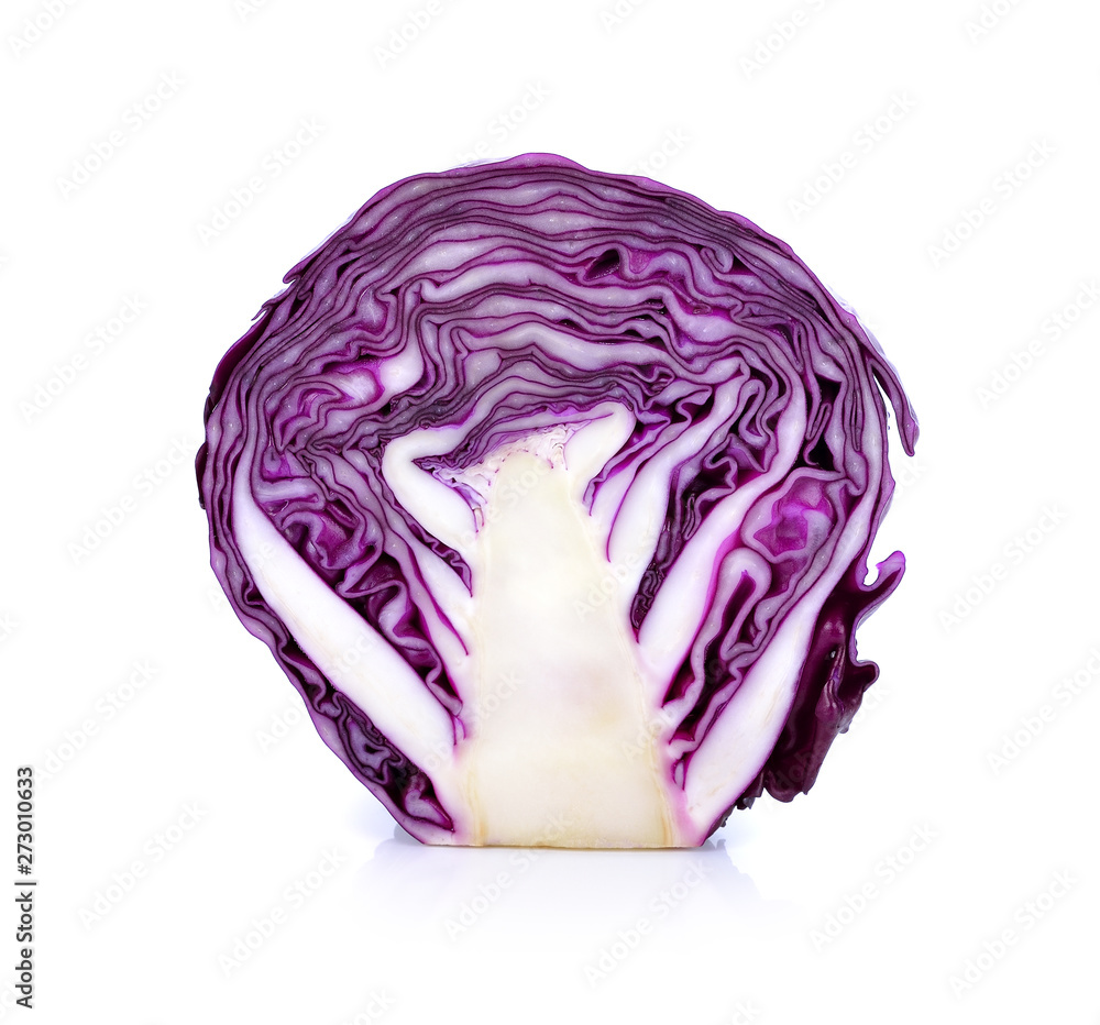 red cabbage isolated on white background. red cabbage isolated on white background.