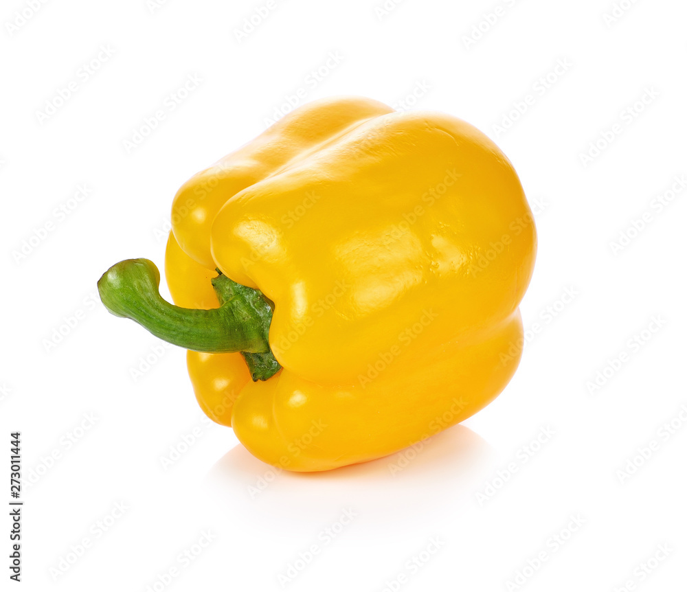 sweet yellow pepper isolated on white background sweet yellow pepper isolated on white background
