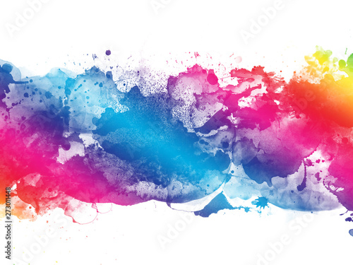 Colorful Abstract Artistic Watercolor Paint Background 