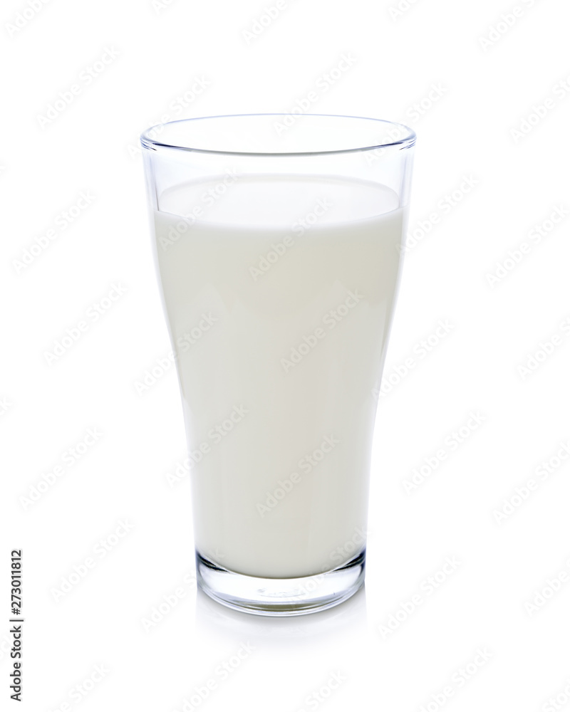 glass of milk isolated on white with clipping path included glass of milk isolated on white with clipping path included