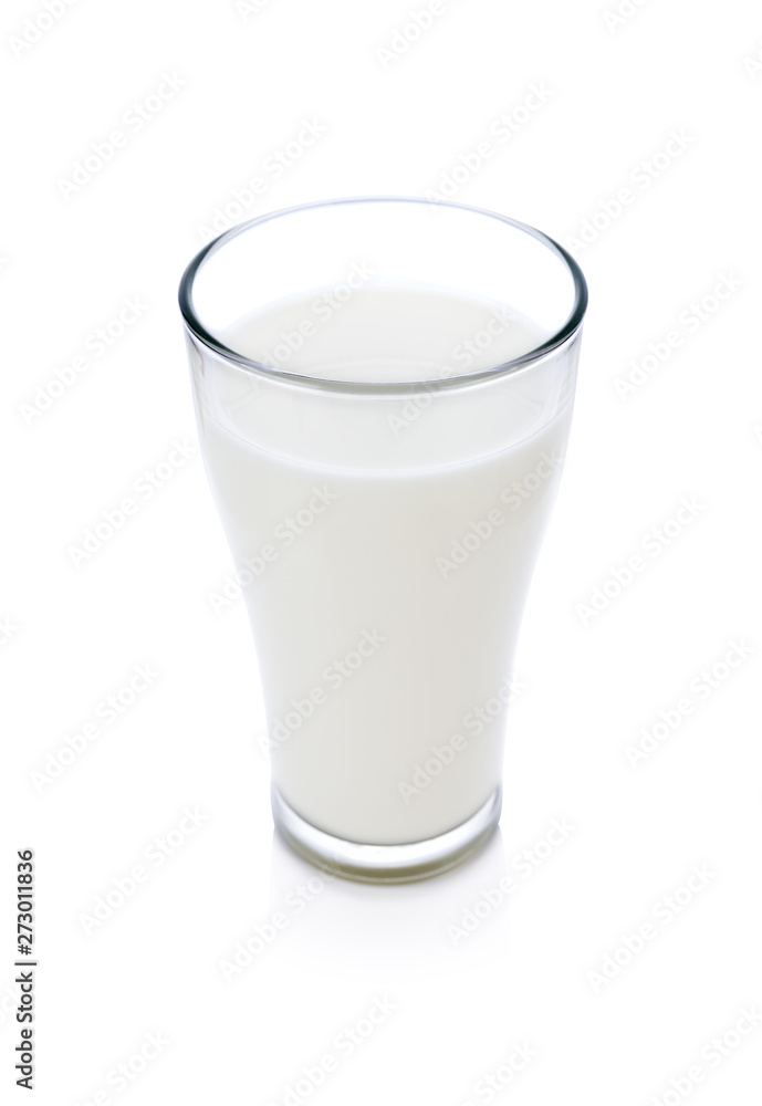 glass of milk isolated on white with clipping path included glass of milk isolated on white with clipping path included