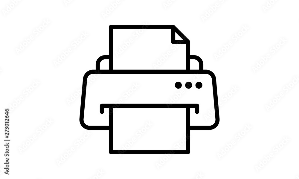Printer vector icon, document printing symbol. Modern, simple flat vector illustration for web site or mobile app - Vector Printer vector icon, document printing symbol. Modern, simple flat vector illustration for web site or mobile app - Vector