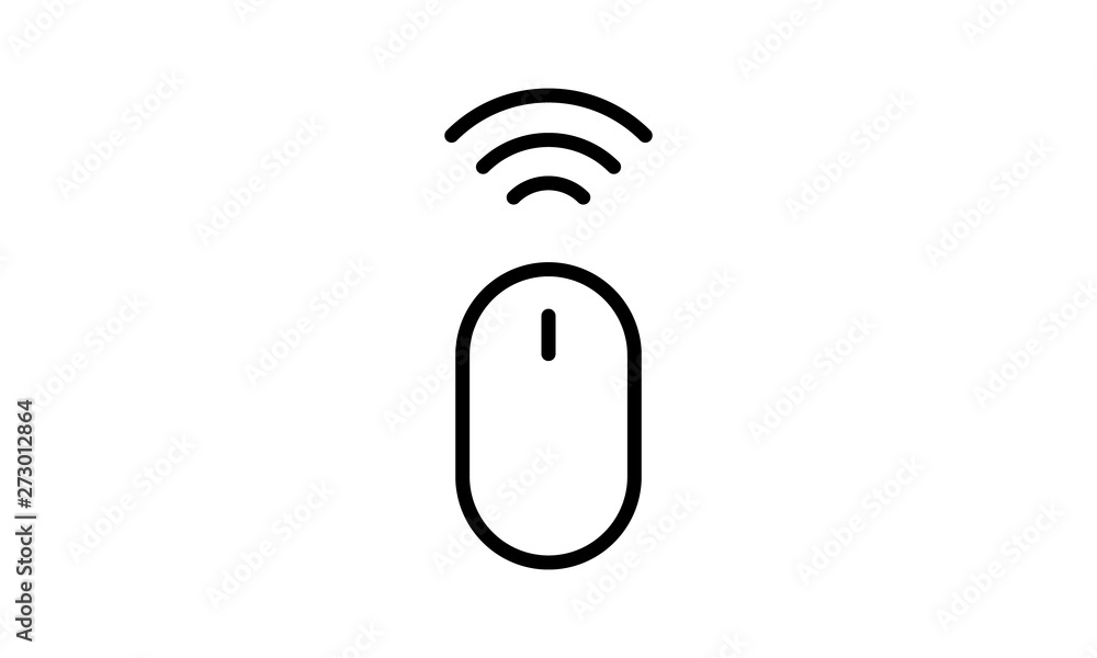Wireless mouse icon for computer peripherals Wireless mouse icon for computer peripherals