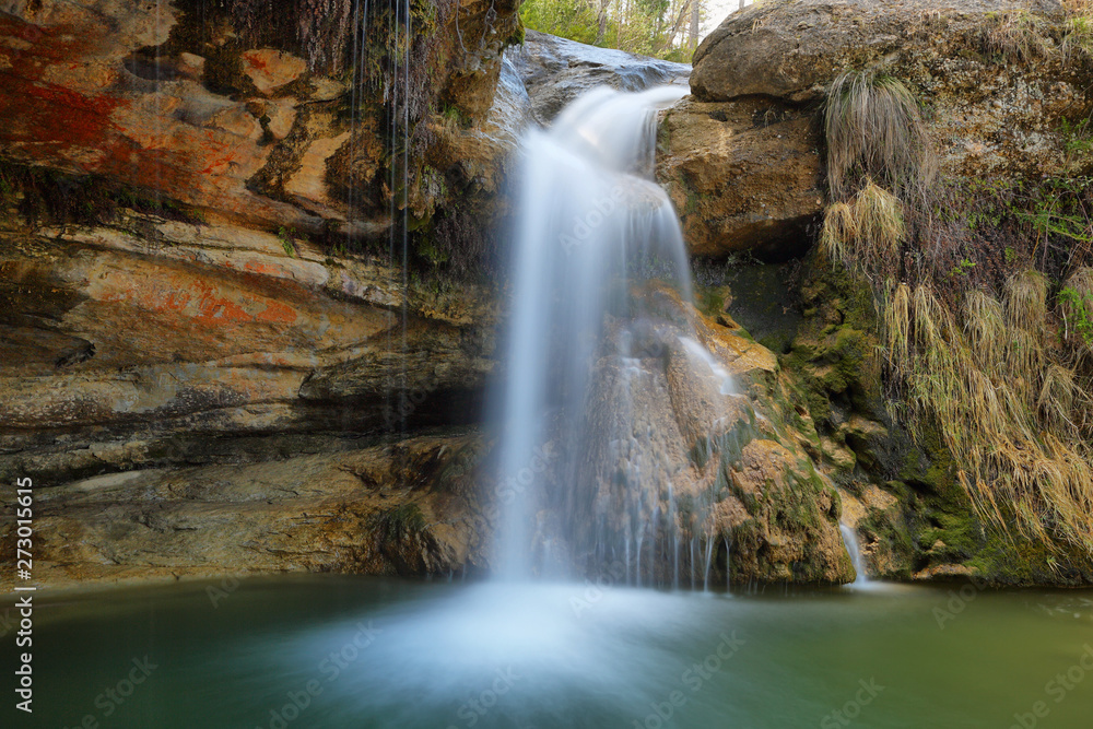 Fototapeta premium Waterfalls in Catalonia: gorgs de la Cabana, Campdevanol, Girona