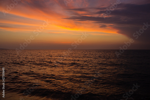 sunset over the sea