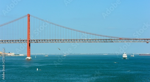 Windstar Cruises Star Breeze lsailing under the April 25 Bridge