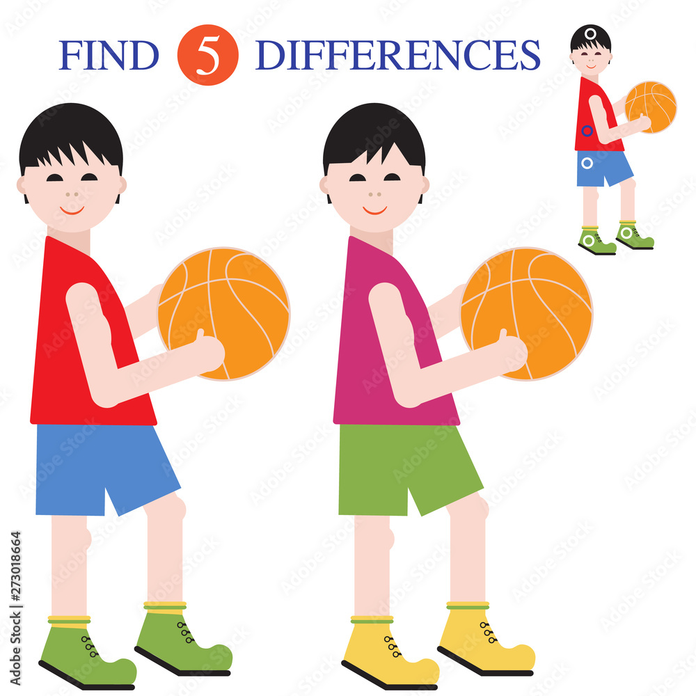 Find 5 differences.Educational games for children. Find 5 differences.Educational games for children.
