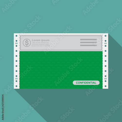 Carbon salary slip,Payroll slip vector flat design. 