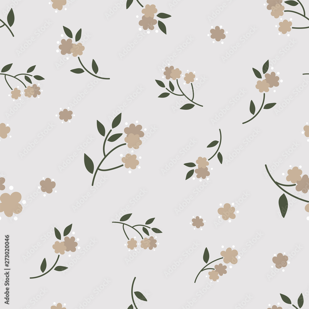 Folk flowers seamless vector repeating background pink an beige. Small florals pattern. Dirndl, Trachtenstoff, Tracht Folk flowers seamless vector repeating background pink an beige. Small florals pattern. Dirndl, Trachtenstoff, Tracht