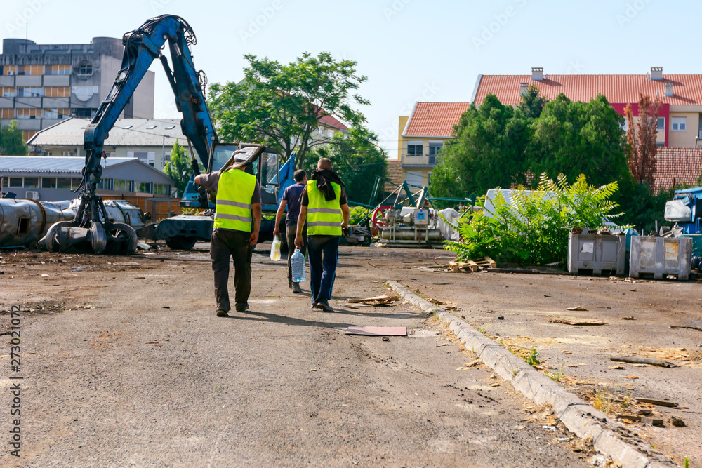 Workers are going back to the work Workers are going back to the work