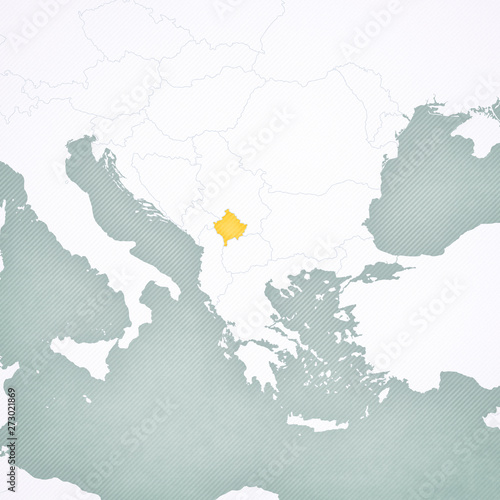 Map of Balkans - Kosovo