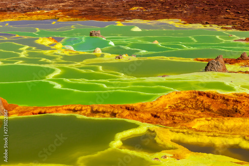 Dallol sulfur Springs in The Danakil Depression
