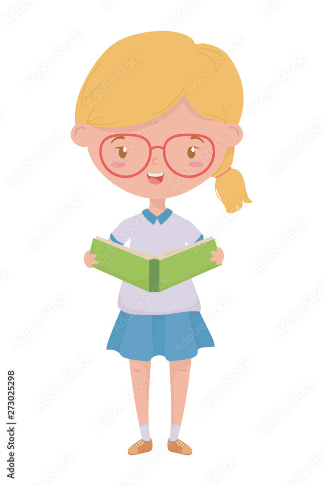 Girl kid of school design