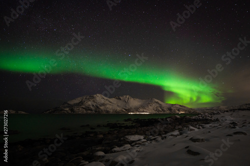 grüne Nordlichter in Norwegen