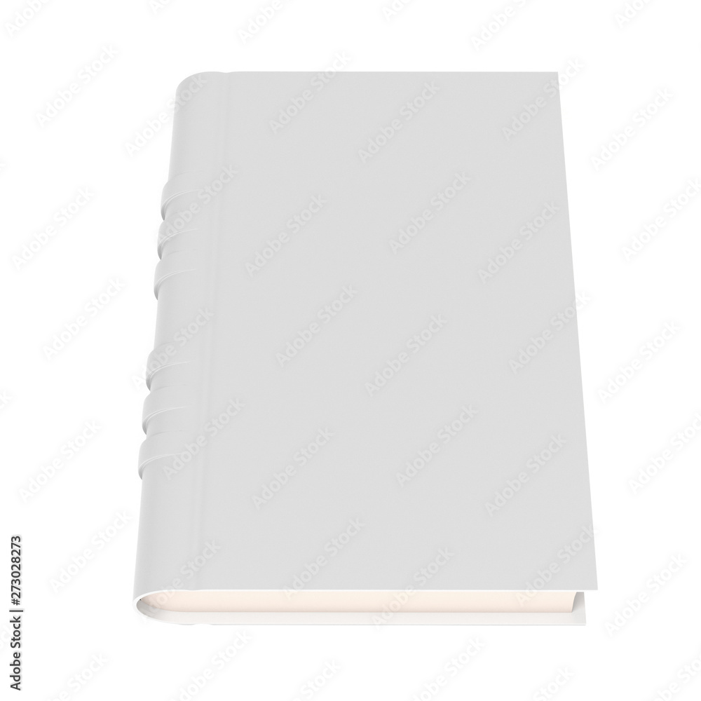 White book. 3d rendering illustration isolated White book. 3d rendering illustration isolated