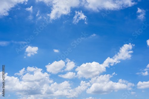 White cloud in the blue sky in sunny day.