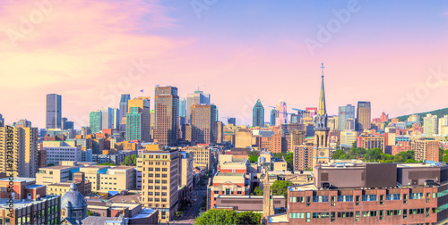 Montreal, Canada, aerial view of the downtown district of the city photo