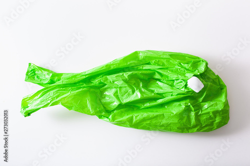 disposable plastic bag in shape of fish, waste, recycling, environmental issues