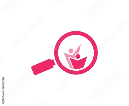 Magnifying glass logo