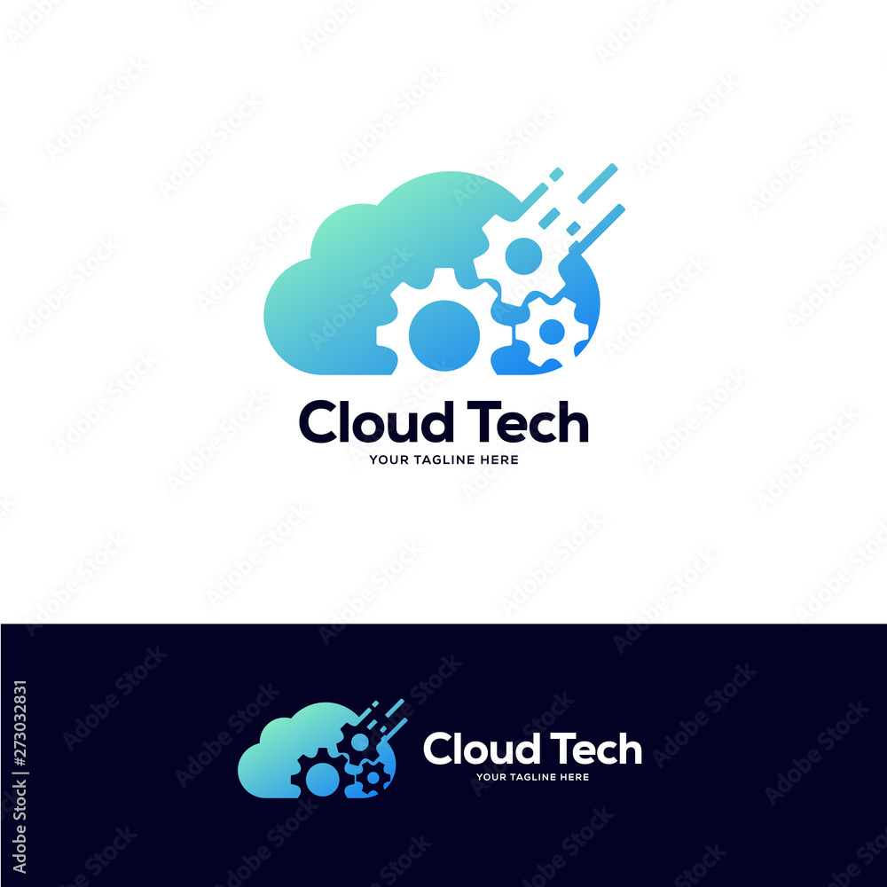 cloud logo designs template, tech logo designs concept Stock Vector ...