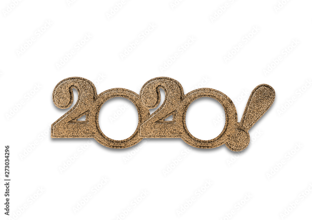 2020 numbers isolated. Two thousand and twentieth New Year Holiday glasses in the form of figures two thousand and twentieth year on a white background. 2020 numbers isolated. Two thousand and twentieth New Year Holiday glasses in the form of figures two thousand and twentieth year on a white background.