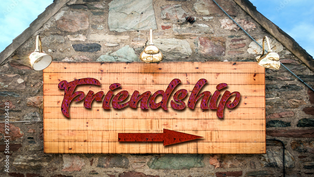 Obraz premium Street Sign to Friendship