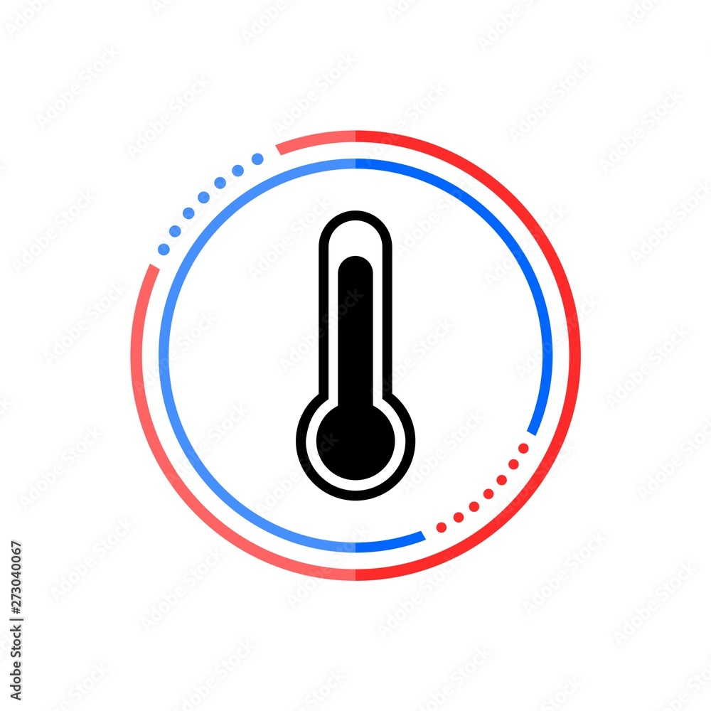Thermometer icon in flat style, Thermometer logo, sign Thermometer icon in flat style, Thermometer logo, sign
