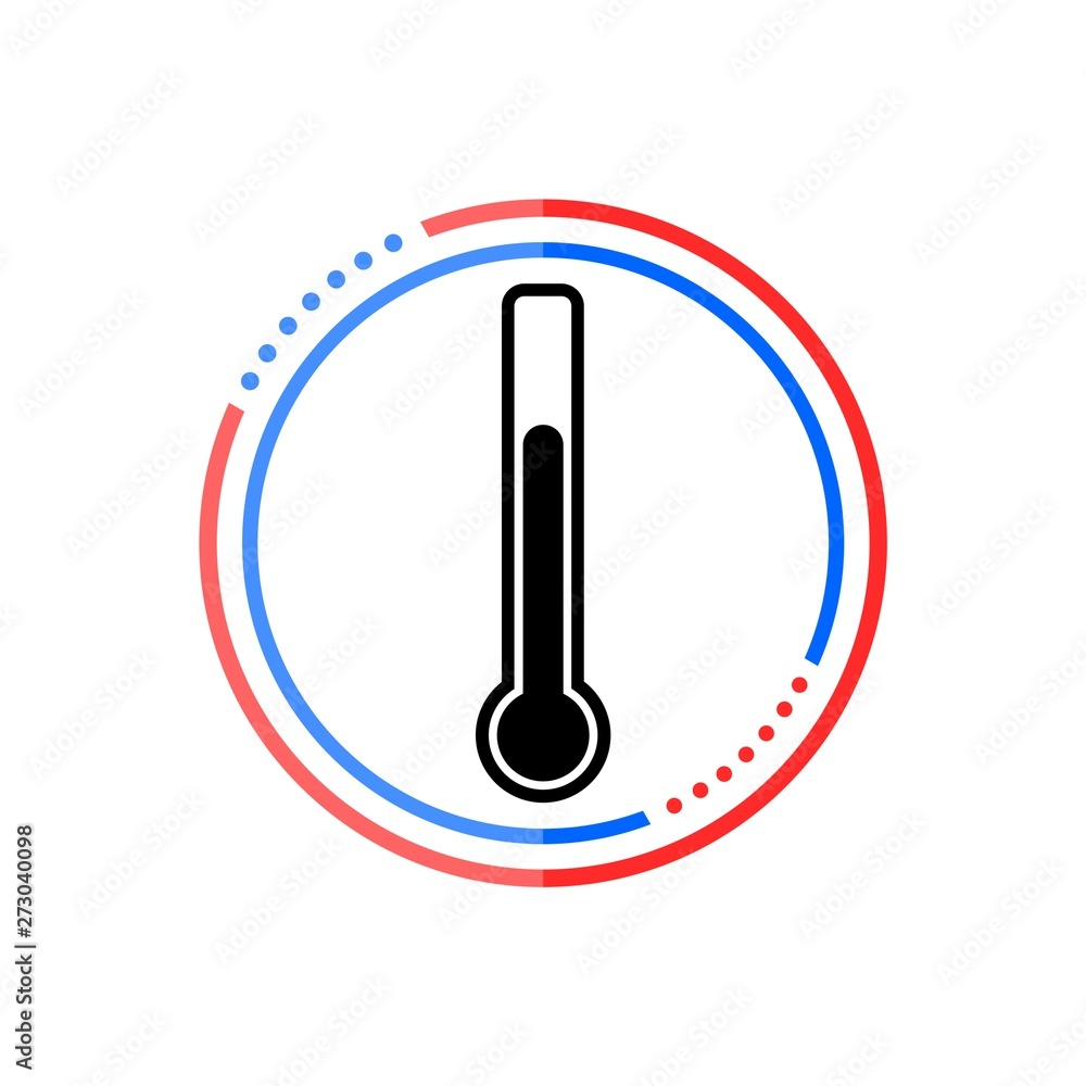 Thermometer icon in flat style, Thermometer logo, sign Thermometer icon in flat style, Thermometer logo, sign