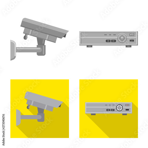 Vector design of office and house logo. Set of office and system vector icon for stock.