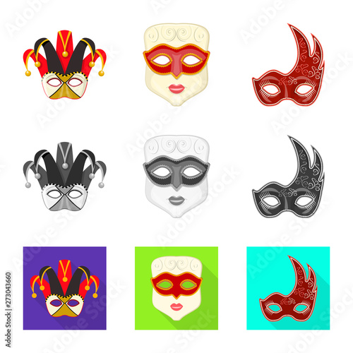 Vector illustration of luxury and celebration icon. Collection of luxury and hide  stock vector illustration.