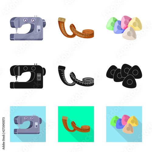 Isolated object of craft and handcraft icon. Set of craft and industry vector icon for stock.