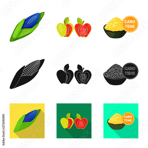 Vector design of test and synthetic symbol. Set of test and laboratory stock vector illustration.