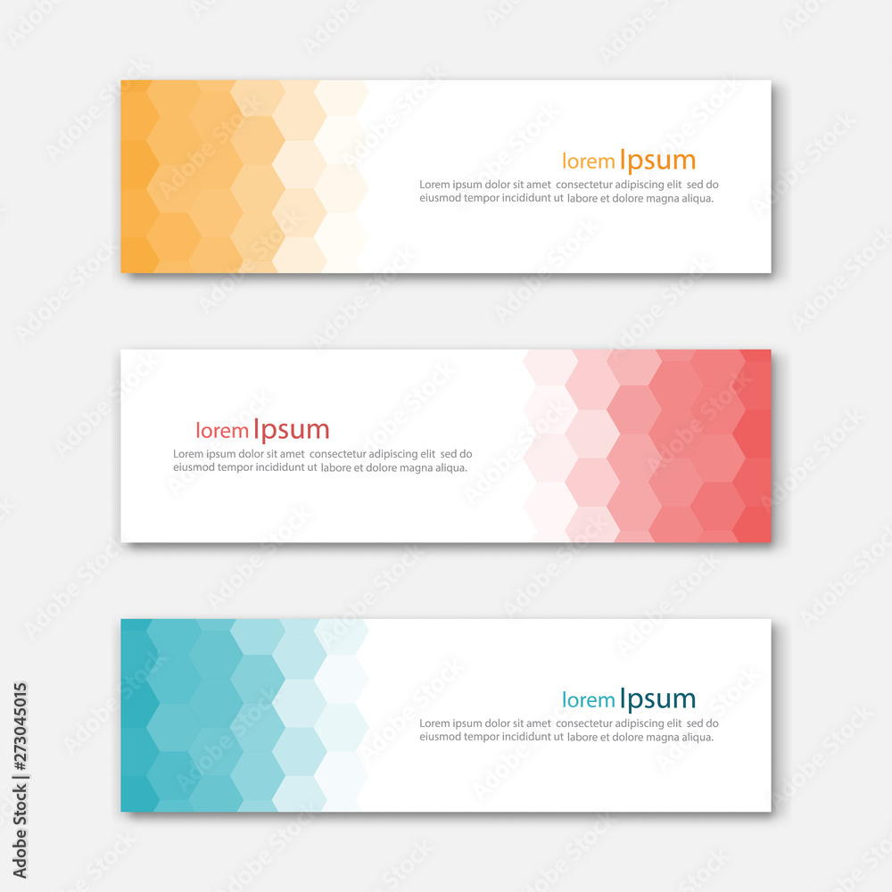 Fototapeta premium Set of abstract design banner template.
