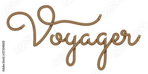 Rope hand drawn lettering Voyager