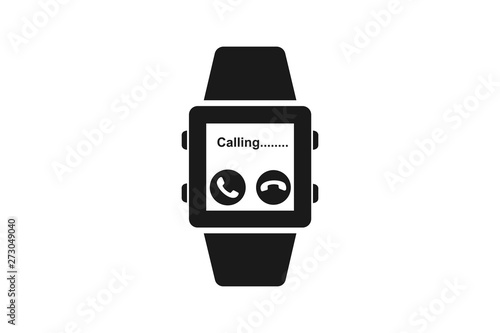 caling on digital mobile watch simple element illustration can be used for mobile and web