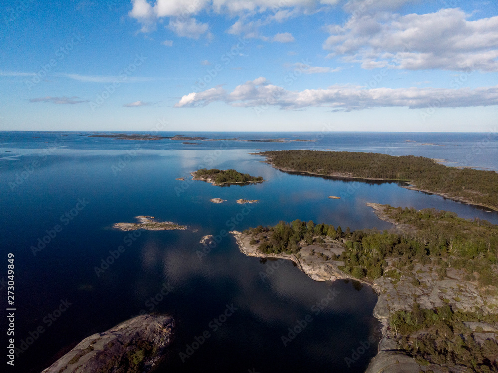 Stockholm archipelago from a bird's eye view. Aerial photography. Drone photo Stockholm archipelago from a bird's eye view. Aerial photography. Drone photo