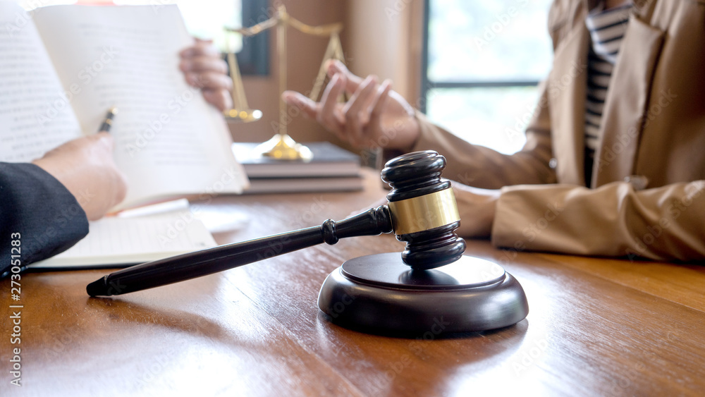Judge gavel with Justice lawyers, Businessman in suit Judge gavel with Justice lawyers, Businessman in suit