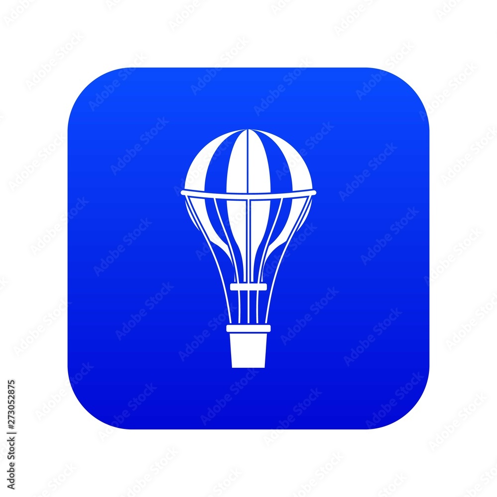 Fototapeta premium Air balloon journey icon digital blue for any design isolated on white vector illustration