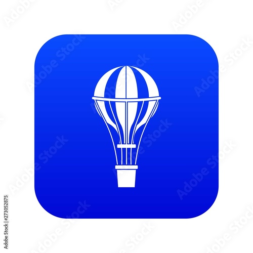 Air balloon journey icon digital blue for any design isolated on white vector illustration