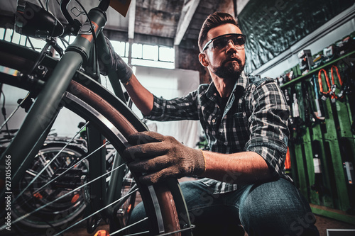 Handsome dilligent male  in...