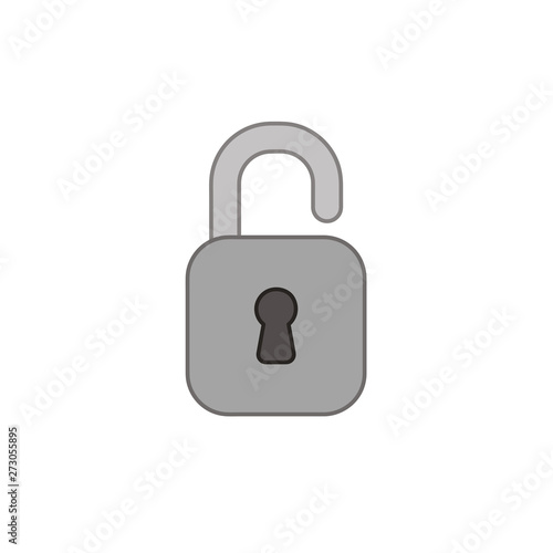 Vector icon of opened, unlocked padlock.