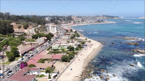 Wallpaper Mural Aerial view of a beach and City in Chile Torontodigital.ca