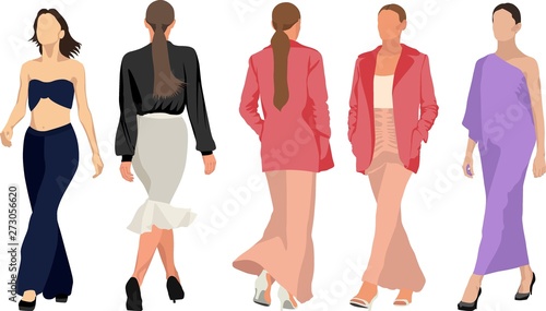 set of fashion models