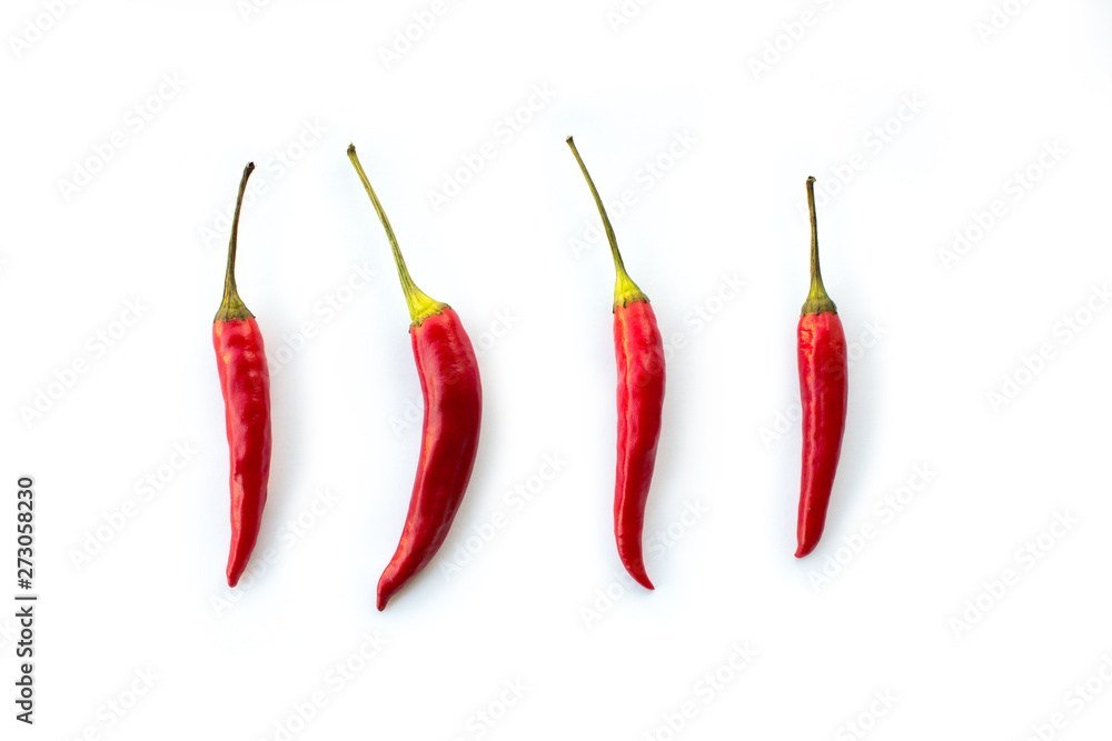 Vier Rote Chilies