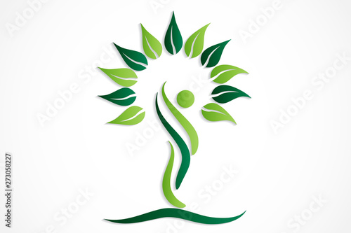 Logo tree people symbol