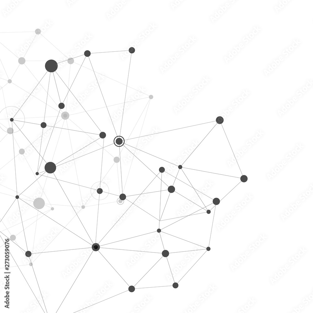 Abstract science and technology design. Lines and dots connect concept Abstract science and technology design. Lines and dots connect concept
