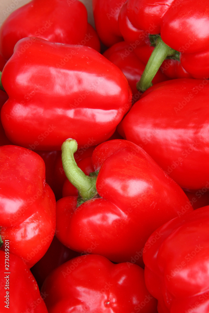 red bell peppers for food texture