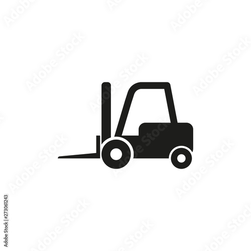 Forklift truck icon. Simple vector illustration
