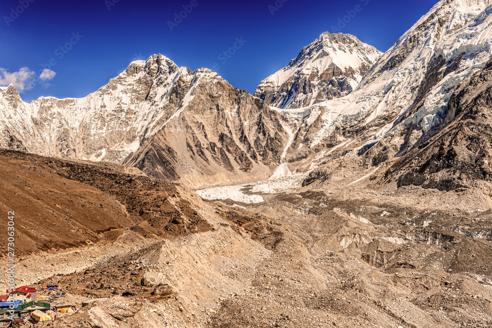 The Khumbu glacier near Everest Base Camp