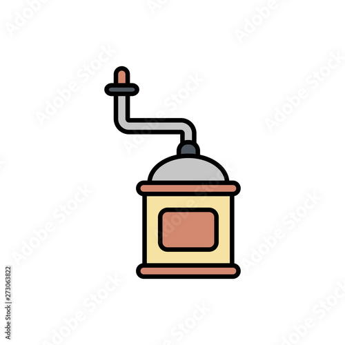 Coffee grinder vector icon sign symbol